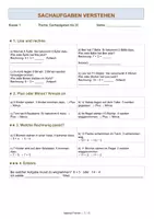Vorschau - Arbeitsblätter - Sachaufgaben bis 20 Arbeitsblätter - Seite 1