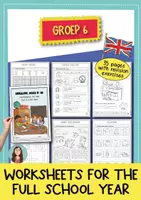 Voorbeeld - Engels werkbladen basisschool groep 5 & 6 (hele jaar oefenstof) - Voorblad