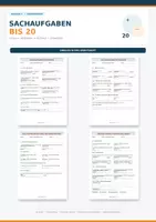 Vorschau - Arbeitsblätter - Sachaufgaben bis 20 Arbeitsblätter - Deckblatt