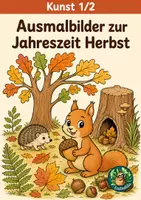 Vorschau - Mal- und Bastelvorlagen - Herbstliche Ausmalbilder – 24 Malvorlagen - Deckblatt