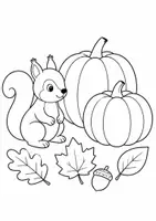 Vorschau - Mal- und Bastelvorlagen - Herbstliche Ausmalbilder – 24 Malvorlagen - Seite 3