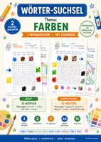 Vorschau - Spiele - 3 Wörter-Suchsel zum Thema „Farben“ – mit Lösungen und Schreibwerkstatt - Deckblatt