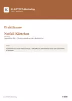 Vorschau - Arbeitsblätter - KLARTEXT_Praktikums_Notfallkaertchen - Deckblatt