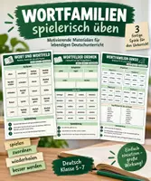Vorschau - Arbeitsblätter - Wortfamilien – 3 Lernspiele für Klasse 5–7 | Merkspiel, Legespiel & Bingo - Deckblatt