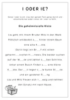 Vorschau - Arbeitsblätter - Arbeitsblätter i oder ie - Deckblatt