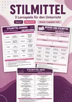 Vorschau - Arbeitsblätter - Stilmittel – 3 Lernspiele für Klasse 8–10 | Domino, Legespiel & Quiz - Deckblatt