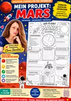 Vorschau - Mal- und Bastelvorlagen - 🚀 Mein Projekt: MARS – Der rote Planet - Deckblatt