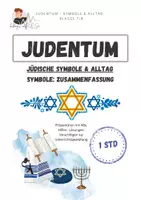 Vorschau - Arbeitsblätter - Judentum | Symbole - Zusammenfassung | Symbole & Alltag - Deckblatt