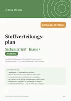 Vorschau - Stundenentwürfe - Stoffverteilungsplan Sachunterricht Klasse 4 – Hamburg - Deckblatt