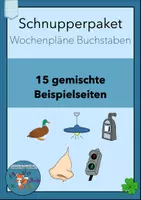 Vorschau - Unterrichtsreihen - Schnupperpaket Wochenplan Buchstabeneinführung Buchstabe - Deckblatt