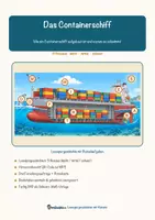 Vorschau - Arbeitsblätter - Das Containerschiff – Lesespurgeschichte mit Rätselaufgaben (Klasse 8) - Seite 1