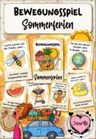 Vorschau - Spiele - Sommerferien Reflexion | Bewegungsspiel | aktive Ferienreflexion - Deckblatt