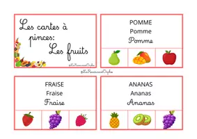 Aperçu - Feuilles d'exercices - Cartes à Pinces: les fruits et les légumes - Page de couverture