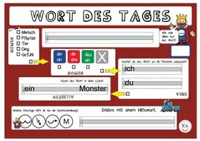 Vorschau - Arbeitsblätter - Wort des Tages - Seite 1