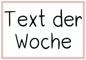 Vorschau - Poster - Text der Woche - Deckblatt