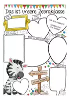 Vorschau - Arbeitsblätter - Klassenvorstellung Zebraklasse Kreatives Schreiben Deutsch - Seite 1