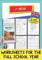 anteprima - Esercizi - Inglese 1ª media – Schede didattiche: grammatica, lessico e comprensione del testo (programma di tutto l'anno) - Pagina di copertina