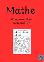 Vorschau - Arbeitsblätter - Male passend der Augenzahl aus - Deckblatt