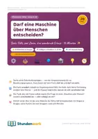Vorschau - Arbeitsblätter - Künstliche Intelligenz Ethik Klasse 8 9 - Deckblatt