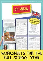 anteprima - Esercizi - Inglese 2ª media – 35 schede didattiche: grammatica, comprensione del testo e produzione scritta | Programma annuale scuola secondaria di primo grado - Pagina di copertina