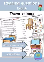 Vorschau - Spiele - At home / Living / Furniture & Rooms - zu Hause / wohnen / Möbel & Räume : Lesespur / Leserätsel Englisch - Deckblatt