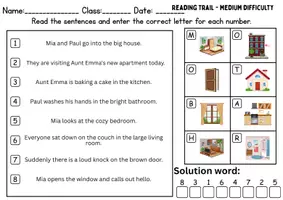 Vorschau - Spiele - At home / Living / Furniture & Rooms - zu Hause / wohnen / Möbel & Räume : Lesespur / Leserätsel Englisch - Seite 2