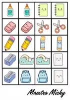 anteprima - Flashcard - coppie di tessere vari temi (oggetti scol., animali...) - Pagina 1