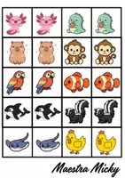 anteprima - Flashcard - coppie di tessere vari temi (oggetti scol., animali...) - Pagina 3