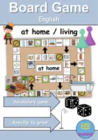 Vorschau - Arbeitsblätter - Materialpaket - Nichtleser / Non-Reader - At home / Living / Furniture & Rooms - zu Hause / wohnen / Möbel & Räume - Englisch - Seite 1