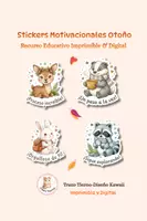 Vista previa - Decoración del aula - Set de Stickers Motivacionales de Otoño: Animalitos del Bosque Kawaii (PDF Imprimible) - Portada