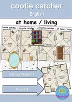 Vorschau - Mal- und Bastelvorlagen - At home / Living / Furniture & Rooms - zu Hause / wohnen / Möbel & Räume : Himmel und Hölle / Cootie Catcher - Englisch - Deckblatt