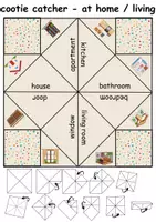 Vorschau - Mal- und Bastelvorlagen - At home / Living / Furniture & Rooms - zu Hause / wohnen / Möbel & Räume : Himmel und Hölle / Cootie Catcher - Englisch - Seite 1