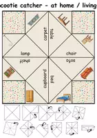 Vorschau - Mal- und Bastelvorlagen - At home / Living / Furniture & Rooms - zu Hause / wohnen / Möbel & Räume : Himmel und Hölle / Cootie Catcher - Englisch - Seite 2
