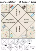 Vorschau - Mal- und Bastelvorlagen - At home / Living / Furniture & Rooms - zu Hause / wohnen / Möbel & Räume : Himmel und Hölle / Cootie Catcher - Englisch - Seite 3