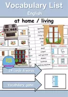 Vorschau - Spiele - Materialpaket - Schreiben und Sprache / Writing and language - At home / Living / Furniture & Rooms - zu Hause / wohnen / Möbel & Räume - Englisch - Seite 1