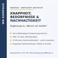 Vorschau - Arbeitsblätter - Kurztest: Knappheit & Nachhaltigkeit - Deckblatt