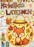 Vorschau - Mal- und Bastelvorlagen - Herbstliche Laternen zum Ausmalen - Deckblatt