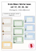 Vorschau - Aufgabenkarten - Silbenteppich - Karibu (ST, SP, IE, QU - Kapitel 9) - Deckblatt