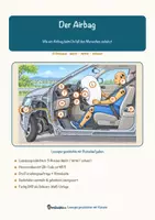 Vorschau - Stationenlernen - Der Airbag – Lesespurgeschichte mit Rätselaufgaben (Klasse 9) - Seite 1