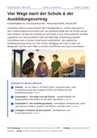 Vorschau - Stundenentwürfe - Vier Wege nach der Schule & der Ausbildungsvertrag (Wirtschaft-Politik, Kl. 9/10) - Deckblatt