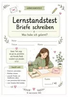 Vorschau - Prüfungsvorbereitung - Lernstandstest Briefe schreiben - Deckblatt