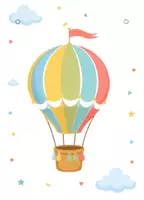 anteprima - Poster - Striscione "BENVENUTI IN PRIMA" a tema Mongolfiere | Accoglienza - Pagina di copertina