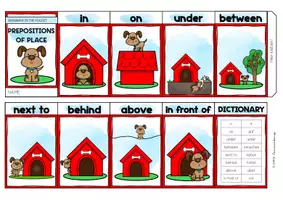 Vorschau - Mal- und Bastelvorlagen - Leporello zu Prepositions of Place - Seite 3