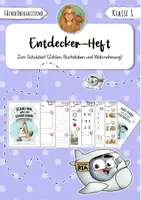 Vorschau - Arbeitsblätter - Entdecker-Heft zum Schulstart (1.Klasse) Buchstaben, Zahlen & Wahrnehmung - Deckblatt