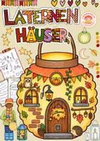 Vorschau - Mal- und Bastelvorlagen - Herbst Kunst Laternen-Häuser gestalten - Deckblatt