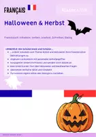 Vorschau - Arbeitsblätter - Halloween & Herbst Französisch Einheit (2. Lernjahr, Klasse 6/7/8) - Deckblatt