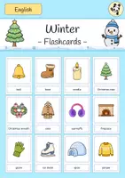 Vorschau - Spiele - Winter - Flashcards (Englisch) - Bildkarten - Deckblatt