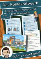Vorschau - Arbeitsblätter - Das Kohlekraftwerk – Lesespurgeschichte mit Rätselaufgaben (Klasse 9) - Deckblatt