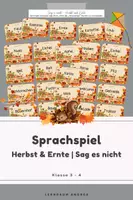 Vorschau - Spiele - Sag es nicht! – Herbst & Ernte | Sprachspiel Deutsch | Wortschatz & Sprechen - Deckblatt