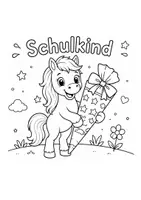 Vorschau - Mal- und Bastelvorlagen - Schulkind_Ausmalbilder Malvoragen Einschulung Zebra - Deckblatt